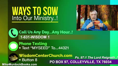 Re-Air: Wisdom Moments With Mike Murdock..!!!