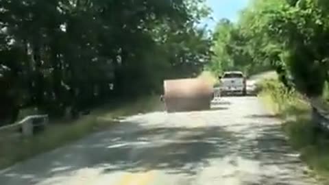 Towing a roller goes wrong