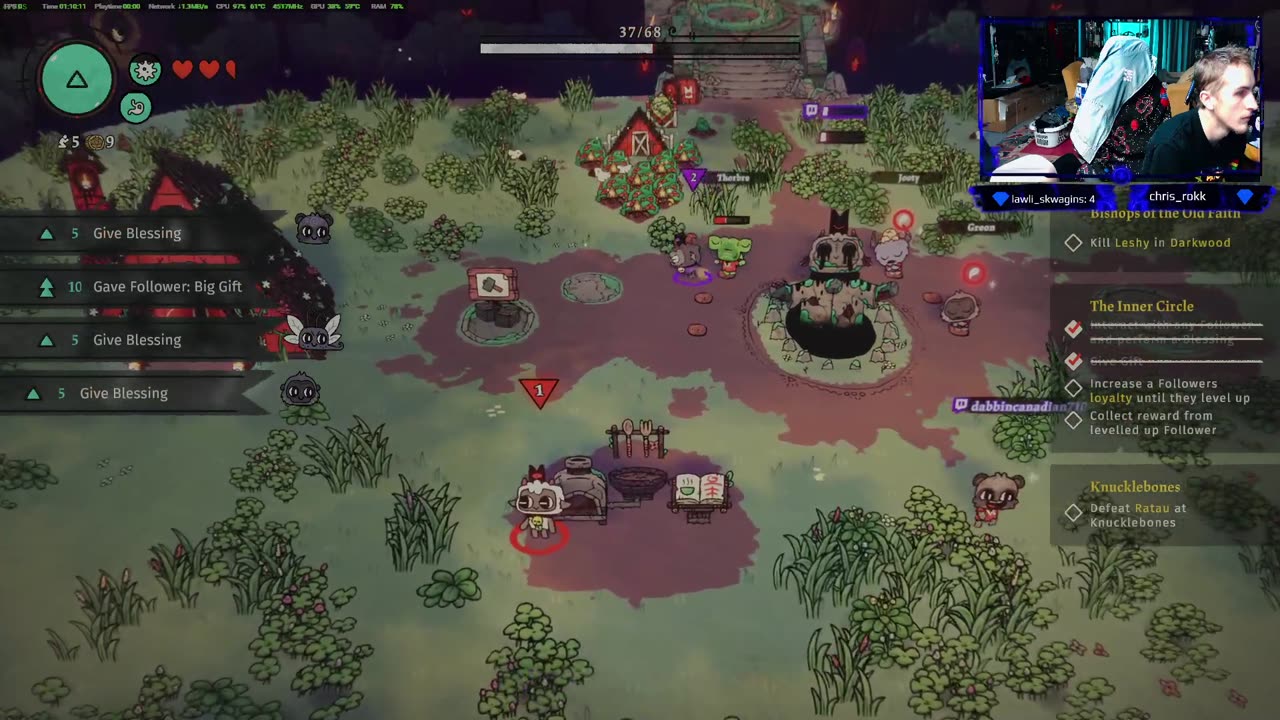 TAKING SOME FATT DABS ADN PLAYING CULT OF THE LAMB!!!😶‍🌫️🍯🍻