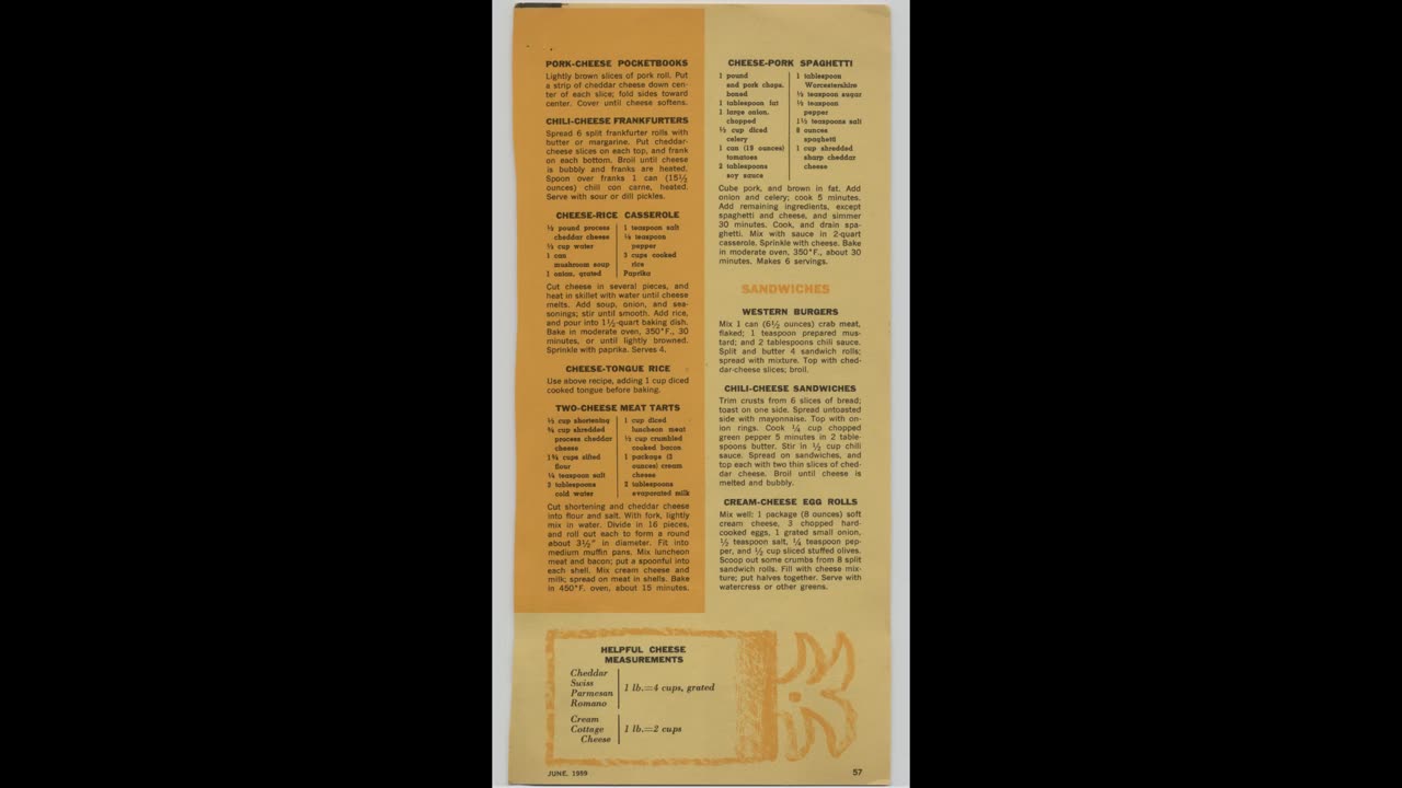 The Collectors Cook Book Cheese by Woman's Day