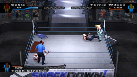 WWE SmackDown! Here Comes the Pain PS2 - Sable vs. Trish Stratus vs. Torrie Wilson (Divas Triple Threat!)