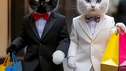 Funny Cat Eating Ice Cream 🍦 | Cute Cat Carrying Bag & Umbrella 😂🐱