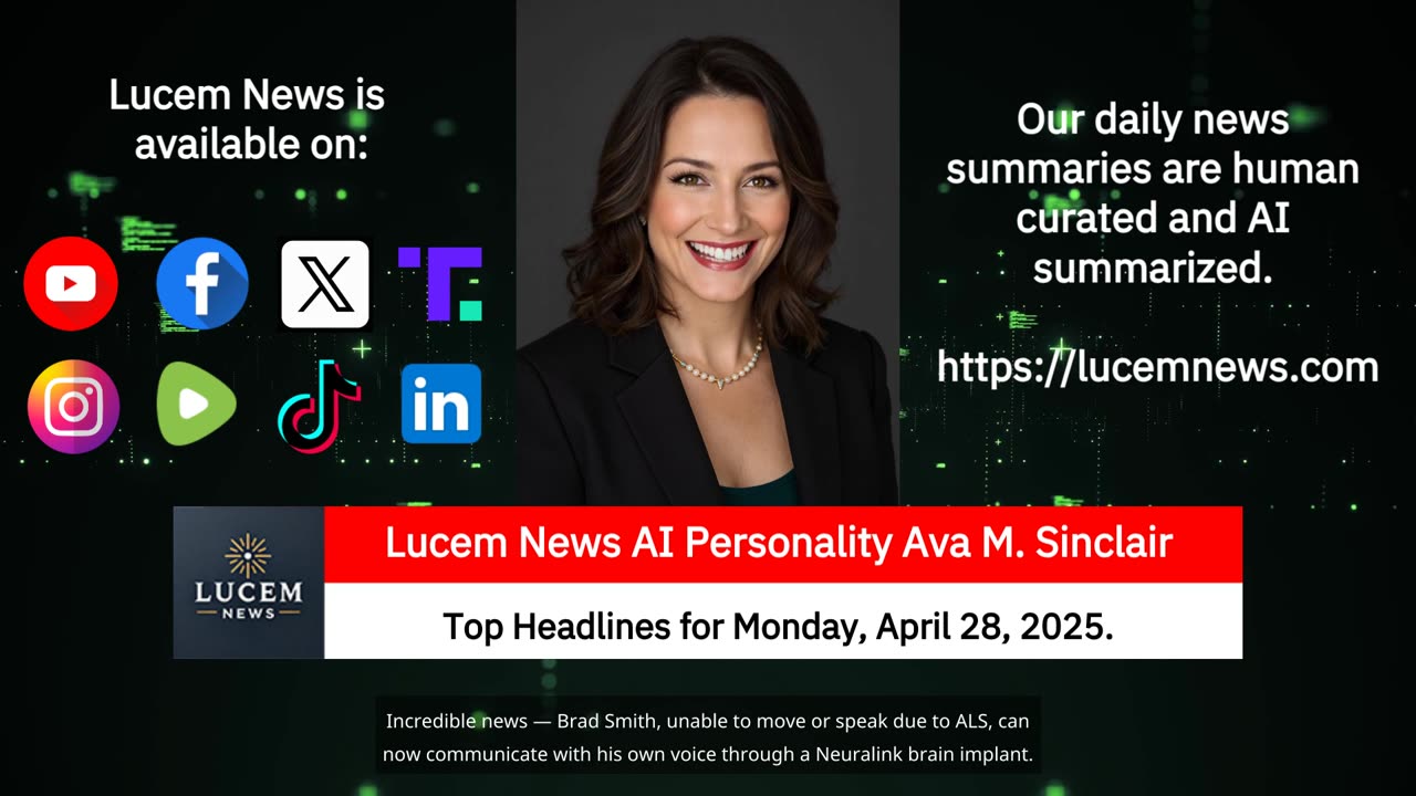 4-28-25 Top Headlines from Lucem News (landscape version)