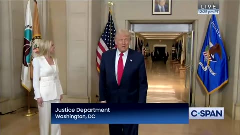 POTUS arrives at the same Dept of Justice that was weaponized against him.