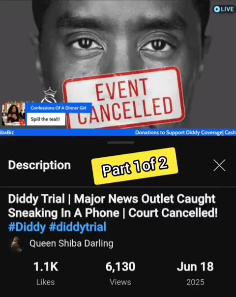 Major News outlet caught with cell phone at Diddy Trial on 6/18/25