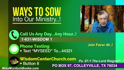 Re-Air: Wisdom Moments With Mike Murdock..!!!