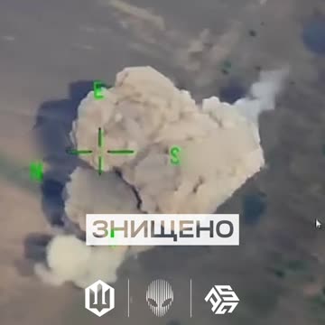 Drone Strike on A Massive Pile of Russian Landmines