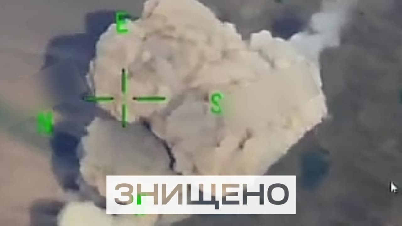 Drone Strike on A Massive Pile of Russian Landmines
