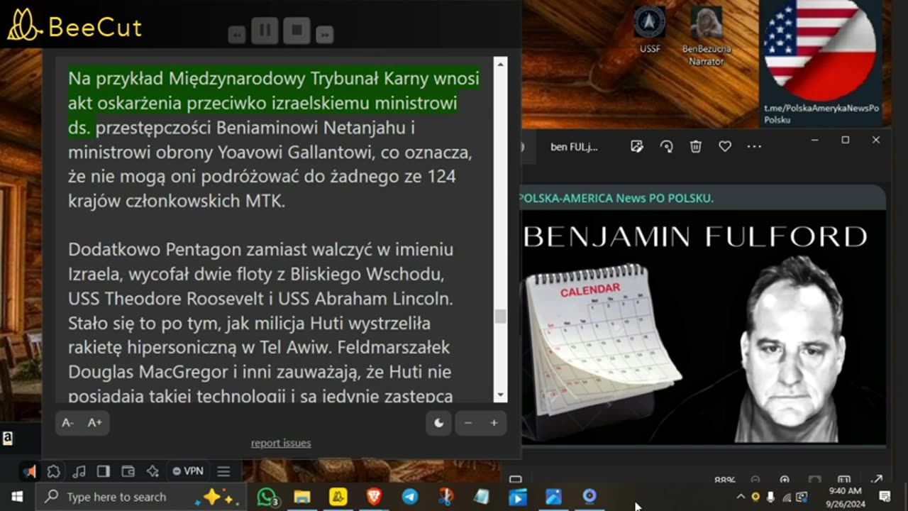 Benjamin Fulford -raport 23.09.2024 r.