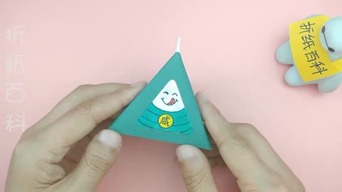 Origami cute rice dumpling blind bag, creative handmade DIY for Dragon Boat Festival, simple and fun
