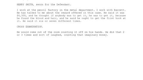 HENRY SMITH, Sworn In For The Defendant, 93rd To Testify