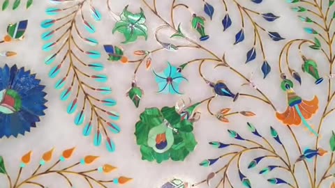 Real semi precious stone inlaid