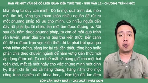 55 Cách viết một bài nghị luận xã hội về một vấn đề liên quan đến tuổi trẻ - ngữ văn 12
