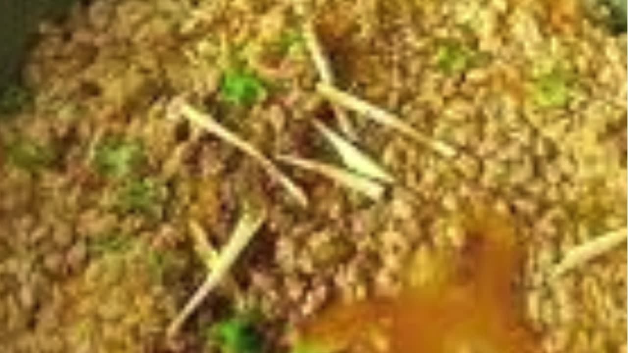 Delicious recipe for lentil mash and chicken
