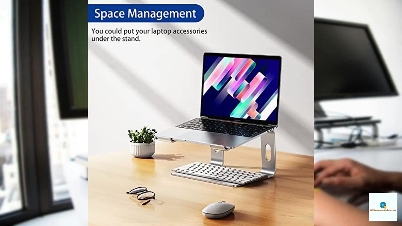 BESIGN LS03 Aluminum Laptop Stand, Ergonomic Detachable Computer Stand, Riser Holder Noteb