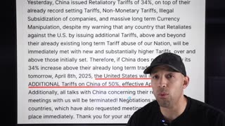 ⚡ALERT 104% TARIFF! TRUMP DECLARES WAR ON CHINA ON APRIL 9TH! RECORD WEAPON SHIPMENTS FOR IRAN WAR!