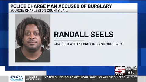 Black Man charged with kidnapping, burglary in North Charleston