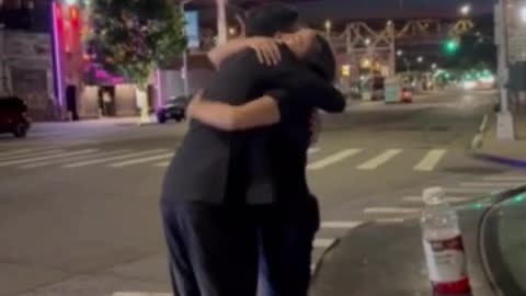AOC Hugs Zohran Mamdani after He Wins the Democratic Primary for New York City Mayor