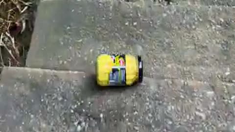 Rolling colorfull bottle on the stair 🌈👻