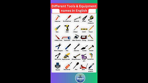 Different Tools & Equipment names in English । daily use vocabulary words #ielts #vocabulary #shorts