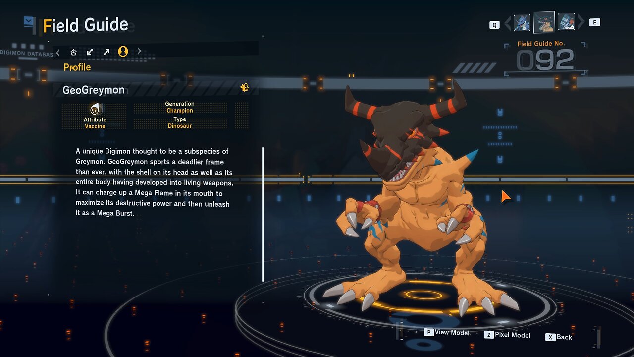 geogreymon all digivolution/de-digivolution/profile Digimon Story Time Stranger