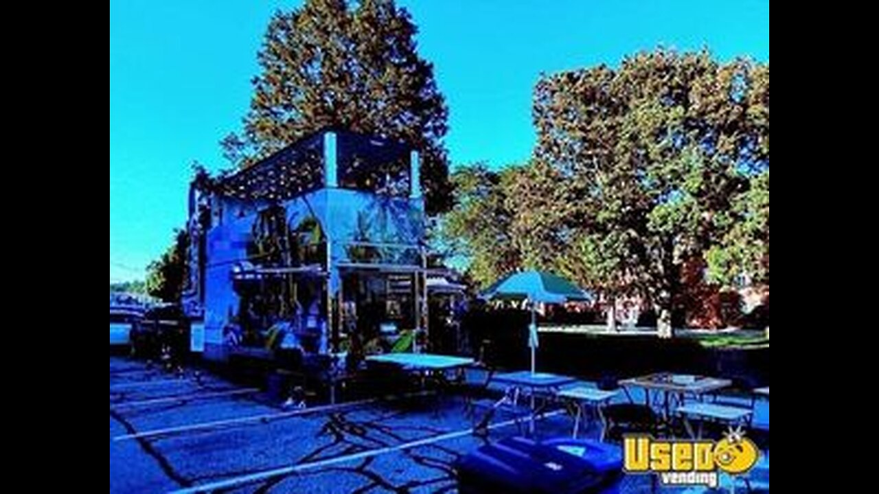 LOADED - 2023 28' 2-Deck Full Restaurant on Wheels Food Trailer with Porch