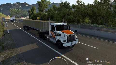 ATS, Downhill 7% grade, Western Star 49x, 25 t, engine Jake braking, automated manual transmission