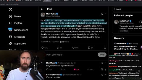 They blocked the released of the Epstein files. - Asmon
