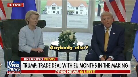 WOW! Trump's deal with the European Union today is so insanely amazing for the US that the reporters