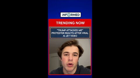 “Trump attacked me” — protester reacts after viral AI jet video.