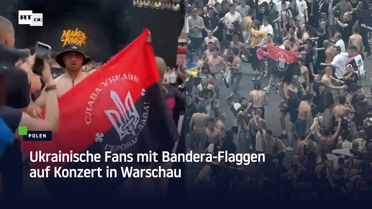 Polen: Ukrainische Fans mit Bandera-Flaggen auf Konzert in Warschau