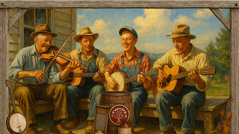 Relaxing Bluegrass Instrumental 🎶018 - Banjo & Fiddle Background Music