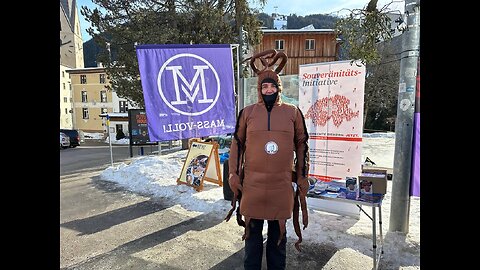 ANTI WEF uitingen in Davos maandag 20 januari 2025