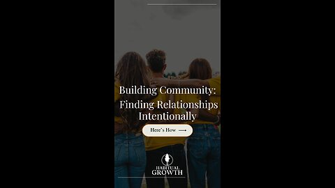 🌐 Building Real Community Takes Intention