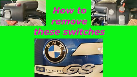 How to remove the button units from a BMW R1150GS handlebar!
