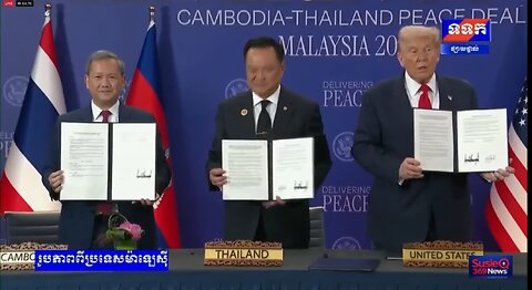 Trump attends signing ceremony expanding ceasefire between Cambodia and Thailand