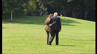 President Donald Trump and First Lady Melania Trump departing the White House