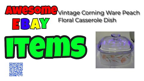 Vintage Corning Ware Peach Floral Casserole Dish #ebay #buyitnow
