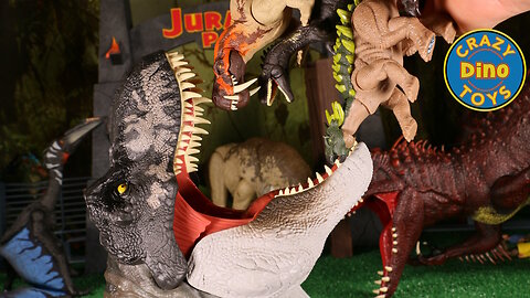 4 Jurassic World Rebirth Dinosaur Toys Strike Attack Dinosaur Toys Unboxed Tapajera, Inostrancevia