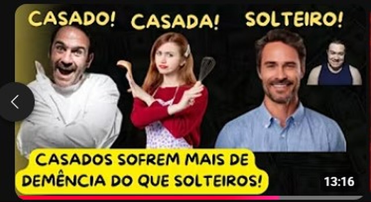 PESQUISA COMPROVA QUE SOLTEIROS TÊM MENOR RISCO DE TER DEMÊNCIA! FIQUEM SOLTEIROS E NÃO ENLOUQUEÇAM!