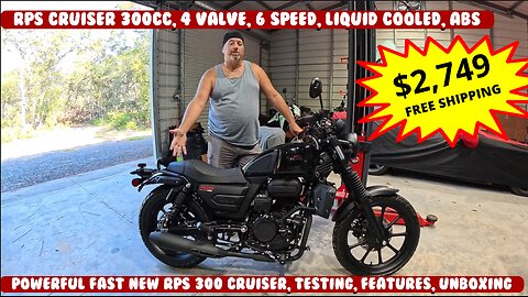 RPS CRUISER 300 EFI MOTORCYCLE 6-SPEED, LIQUID COOLED, ABS, FUEL INJECTED SPECS RIDE