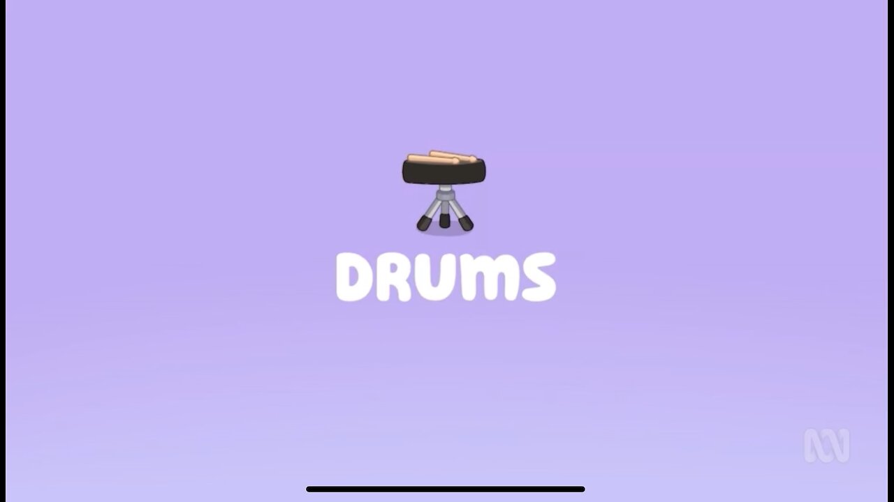 Bluey Short Clip - Drums