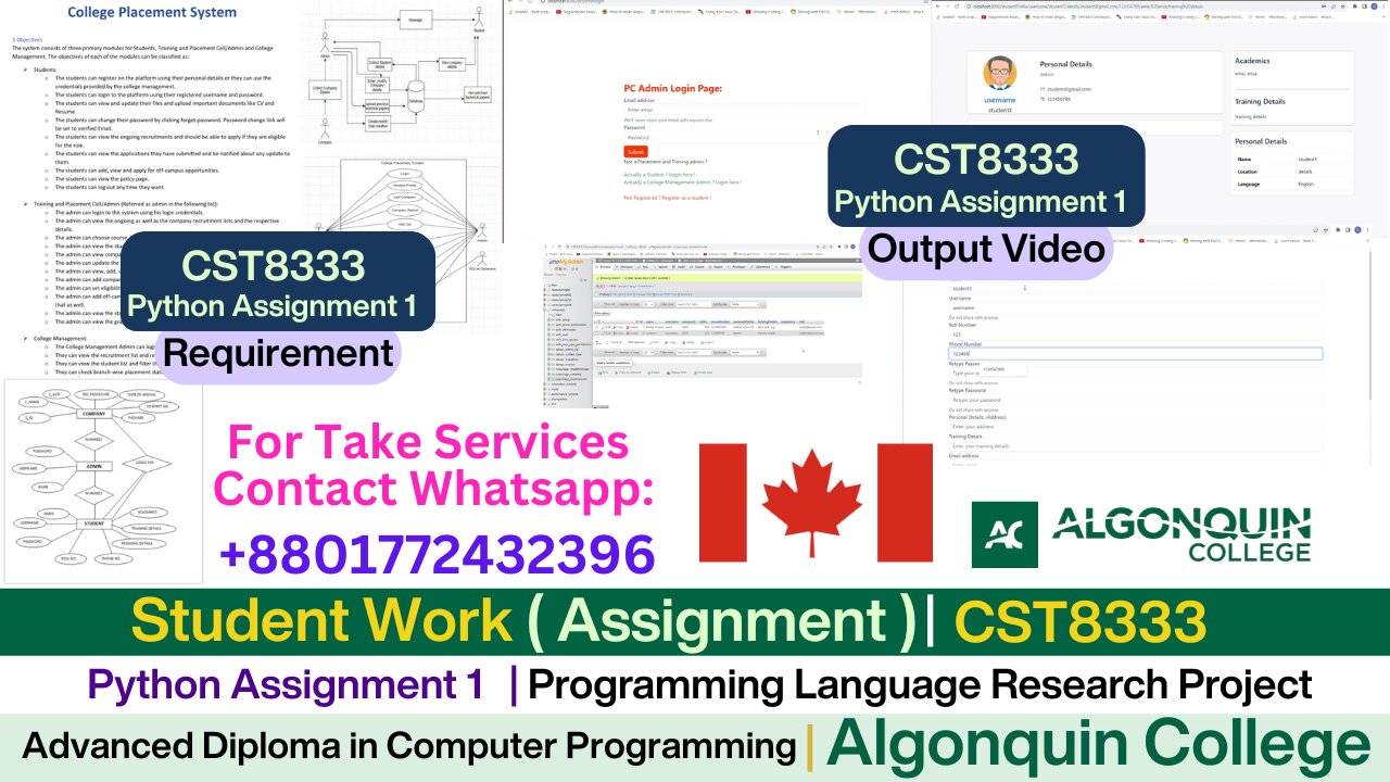 Client Work (Assignment)|CST8333 Python Assignment 1 Output + Code Explanation|Algonquin College