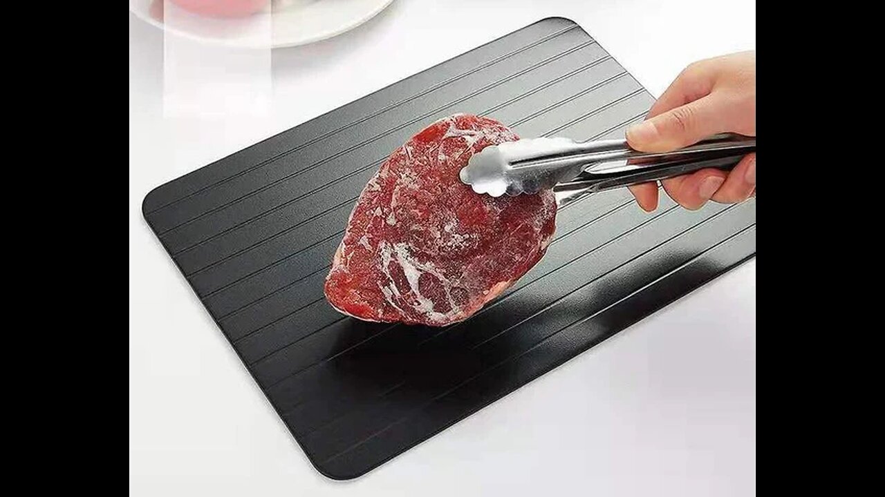 Time-Saving Fast Defrosting Tray, with Aluminum Alloy Material and Anti-slip Pad, for Meat, Beef