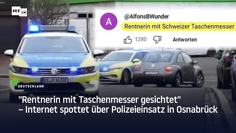"Rentnerin mit Taschenmesser gesichtet" – Internet spottet über Polizeieinsatz in Osnabrück
