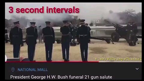 Inauguration Day in 2021. Biden got a gun salute reserved for funerals .... 9 sec intervals W.H.G.