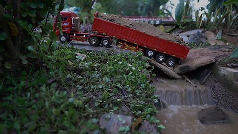 Heavy Truck Dumping Mud at Construction Site Heavy Truck Dumping Mud at Construction Site #Truck