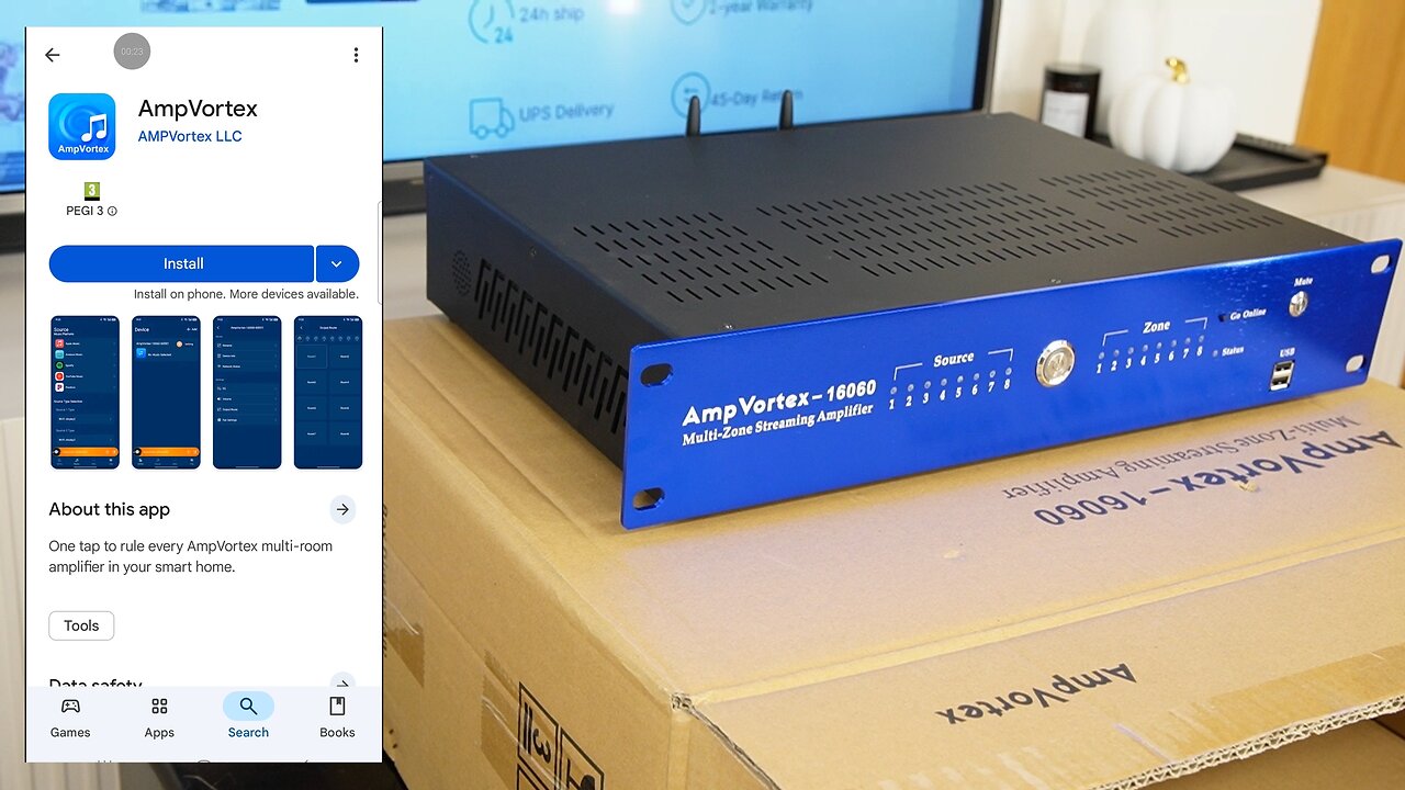 AmpVortex-16060 Multi Zone Amplifer Unboxing & Setup