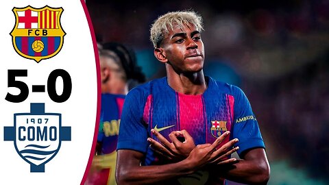 Barcelona vs Como 5-0 | All Goals & Highlights 2025