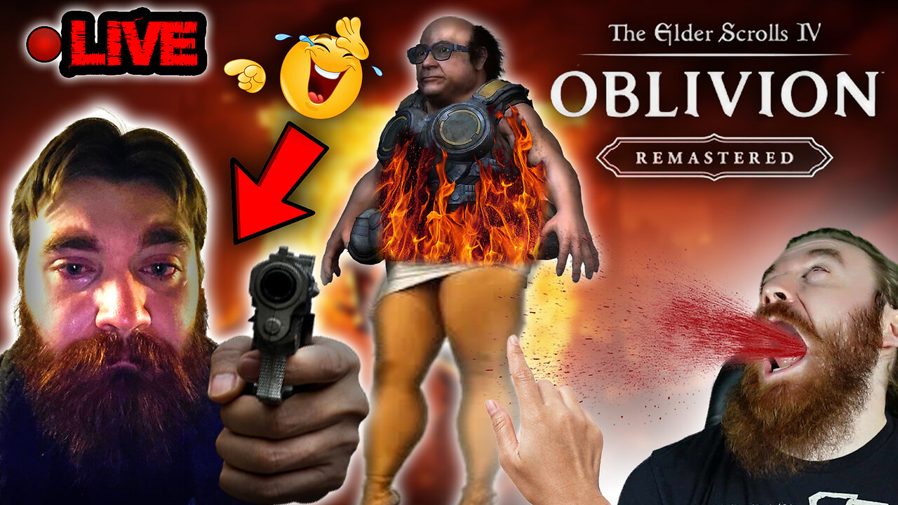 DUMB MORON MAN plays The Elder Scrolls IV: Oblivion Remastered, LIVE! And he STINKS!!!